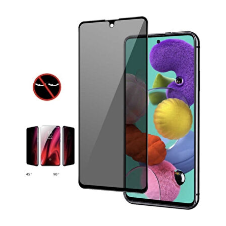 Xiaomi Redmi Note 11SE Hayalet Ekran Koruyucu Privacy Tam Kaplayan Kırılmaz Cam