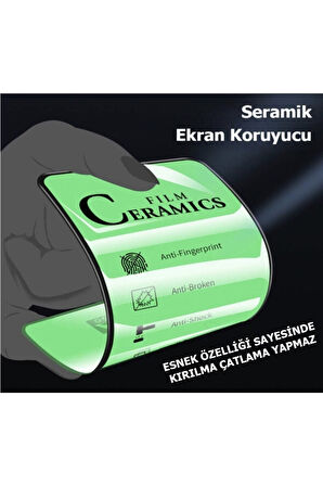 Samsung A34 Ekran Koruyucu Seramik Nano Cam Esnek Tam Kaplayan Kırılmaz Cam Ekran
