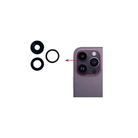 Apple iPhone 14 Pro Max İle Uyumlu Kamera Camı