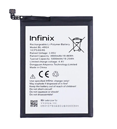 infinix Hot 12 Pro İle Uyumlu İthal Pil Batarya BL-49GX