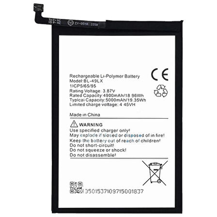 infinix Hot 20s İle Uyumlu İthal Pil Batarya BL-49LX