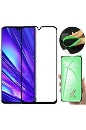 Oppo A15 A15s Uyumlu Seramik Ultra Nano Cam Esnek Tam Full Kaplayan Kırılmaz Ekran Koruyucu