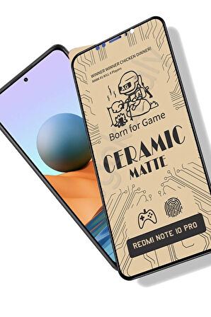 Xiaomi Redmi Note 10 Pro Uyumlu Mat Seramik Nano Cam Tam Kaplayan Full Ekran Koruyucu