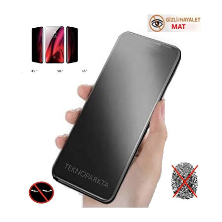 Iphone 14 Plus Mat Hayalet Gizli Privacy Tam Kaplayan Kırılmaz Cam Seramik Nano Ekran Koruyucu