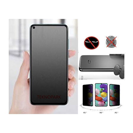 Oppo Reno 7 Mat Hayalet Privacy Tam Kaplayan Cam Seramik Nano Ekran Koruyucu