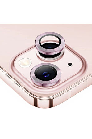 Iphone 13 Mini Kamera Koruyucu Lens Mercek Metal Çerçeveli 2li Set Gümüş Gri Silver