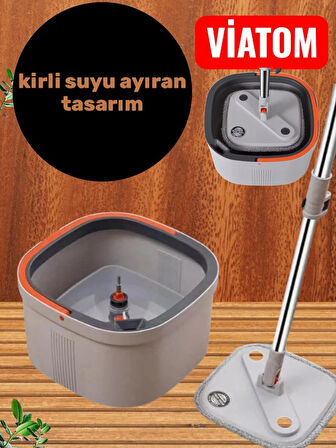Temiz ve Kirli Suyu Ayıran Otomatik Mop Seti
