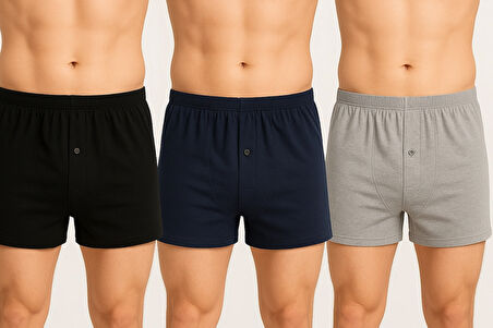 Erkek Boxer Seti 3 Adet Karışık Renk