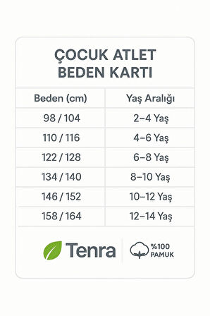 Beyaz Askılı Çocuk Atlet 5 Adet %100 Pamuk