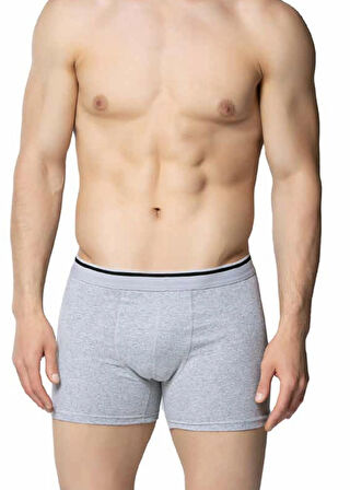 Gri Likralı Erkek Boxer