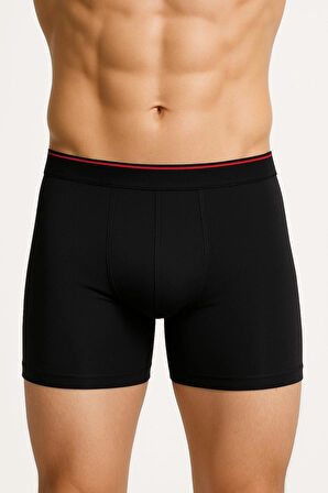 Siyah Likralı Erkek Boxer