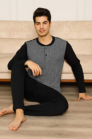 Erkek Pijama Takımı %100 Pamuk