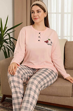 Geniş Kalıp Kadın Pijama Takımı %100 Pamuk