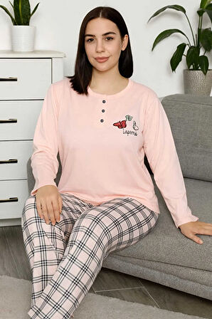 Geniş Kalıp Kadın Pijama Takımı %100 Pamuk