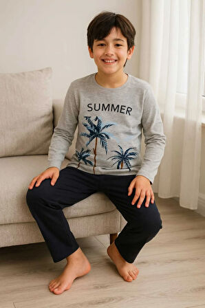 Erkek Çocuk Pijama Takımı %100 Pamuk