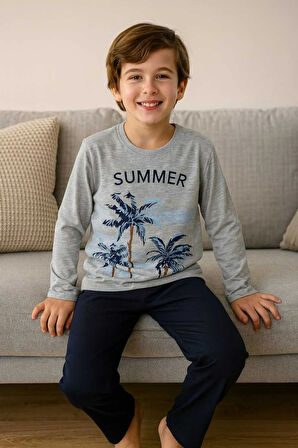 Erkek Çocuk Pijama Takımı %100 Pamuk