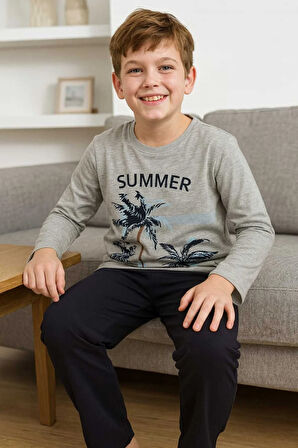 Erkek Çocuk Pijama Takımı %100 Pamuk