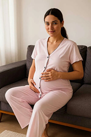 3 Parça Hamile Pijama Takımı