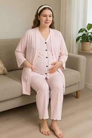 3 Parça Hamile Pijama Takımı