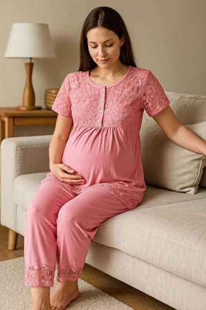 3 Parça Hamile Pijama Takımı