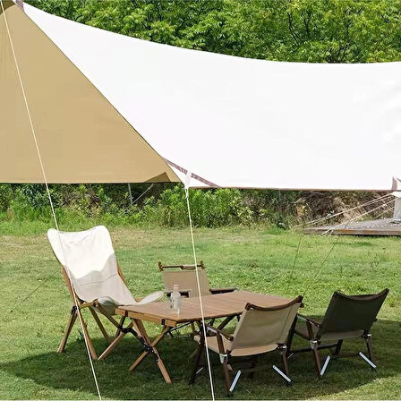 Güneşlik Tente 500x300 cm Su Geçirmez Oxford Kumaş | Plaj Kamp Bahçe Teras Çadırı | Taşınabilir Gölgelik Şemsiye