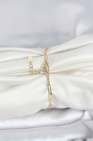 Cm 14K Gold Renk Ataç Zincir Model Kadın Bileklik