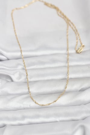 Cm 14K Gold Renk Burgu Model 60 Cm Kadın Kolye