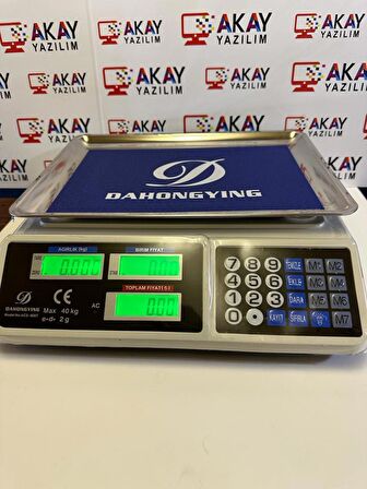 LUX Market Pazarcı Ve Kasap Terazisi 40 Kg Kapasiteli Elektronik Dijital Bakkal Ensağlam Bakkal manav tartısı