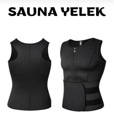 Vücut Şekillendirici Termoform Yelek Terleme Bel Sırt Karın Spor Korsesi Fermuarlı Sauna Yelek