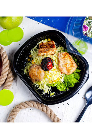 Termoform Tek Gözlü Yemek Kabı 200 Adet