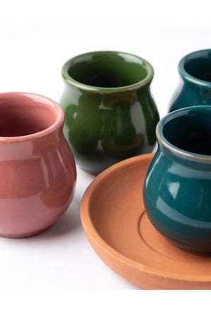 Renkli El Yapımı 6lı Kupa Set