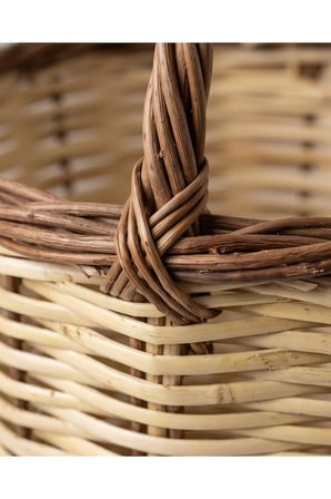 Saplı Doğal Dekoratif Yumurta Sepeti %100 El yapımı - 23x17 cm terravase63748263, one size