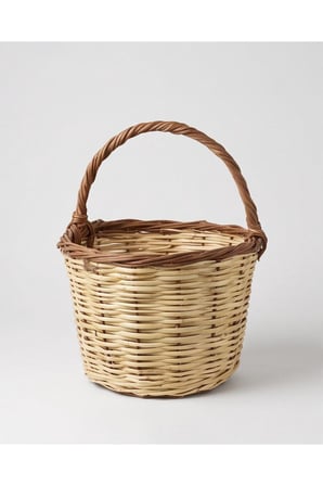 Saplı Doğal Dekoratif Yumurta Sepeti %100 El yapımı - 23x17 cm terravase63748263, one size