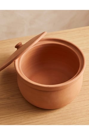 Eskişehir Battal Boy Kapaklı Toprak Güveç %100 El yapımı 30 x 18 cm