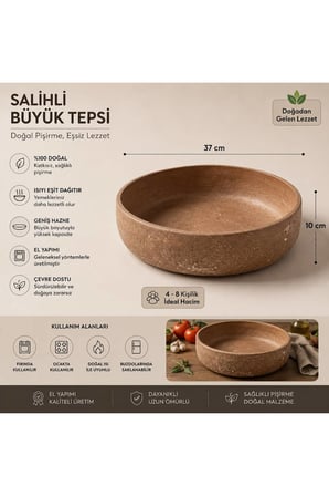 Salihli Doğal Seramik Büyük Boy Tepsi