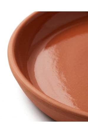 Doğal Toprak Sırlı Servis Tabağı 30x4 Cm