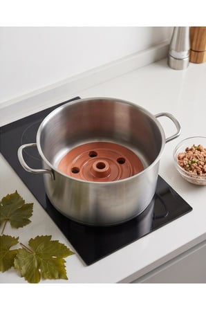 1. Kalite Büyük Boy Sırlı Toprak Sarma Dolma Taşı 24CM