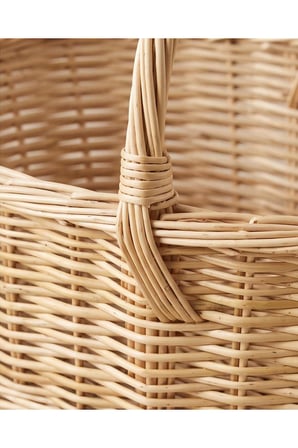 Doğal Hasır Bebek Sepeti Kapıcı Sepeti %100 El yapımı – 63x42x22CM terravase74925491, one size