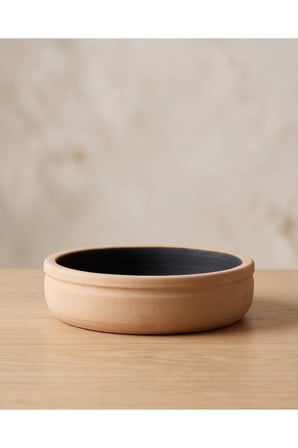 Doğal Toprak Kapaksız Tepsi-35CM