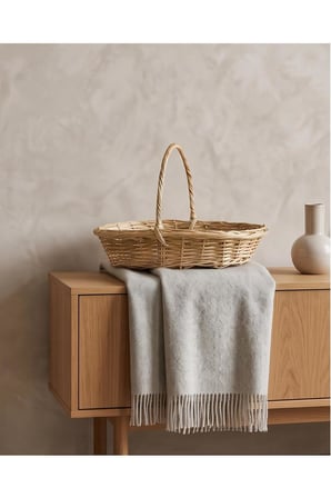 Doğal Hasır Nişan Sepeti %100 El yapımı 40x25x10CM