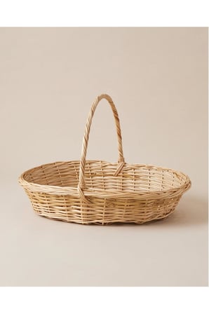 Doğal Hasır Nişan Sepeti %100 El yapımı 40x25x10CM