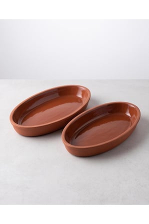 2li Büyük Boy Oval Fırın & Sunum Tepsisi 25CM