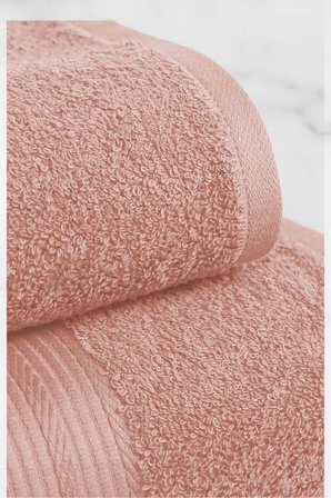 2 Parça Battal Lüks Premium Banyo Spa Havlu Takımı 90X160 Cm Somon