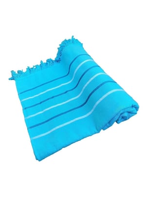 Peştemal Plaj Havlusu %100 Pamuklu 70X150 Cm Turkuaz Waves