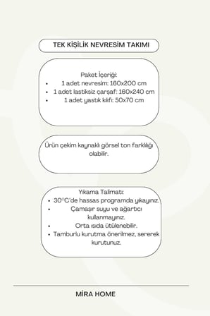 Sarı Yaprak Desenli Pamuklu Tek Kişilik Nevresim Takımı