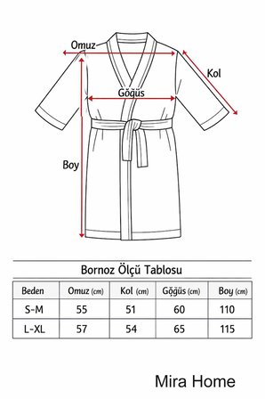 Kimono Yaka Unisex Pamuklu Tek Kişilik Bornoz Yeşil