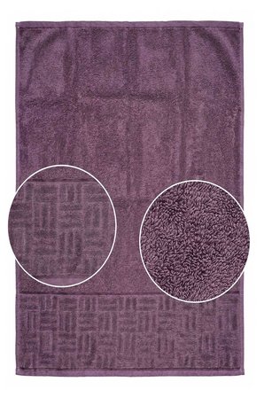 El Yüz Havlusu 50X90 Cm %100 Pamuk Kısmi Kadife Vento Mürdüm