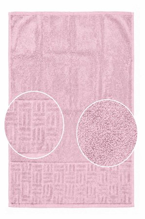 El Yüz Havlusu 50X90 Cm %100 Pamuk Kısmi Kadife Vento Pembe