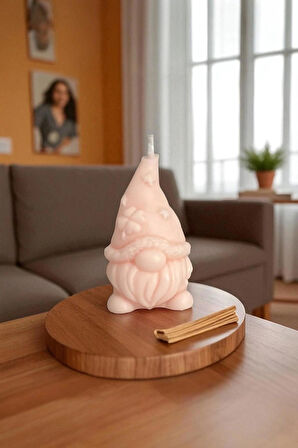 TESORİ TESSİLLİ Dekoratif Nazar Şans Enerji Mumu 8x4 cm Kırmızı