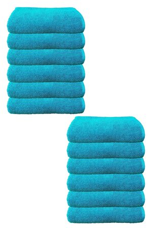 12Li Paket Boya Tutmayan Mikrofiber El Yüz Spor Kuaför Havlusu 50X90 Cm